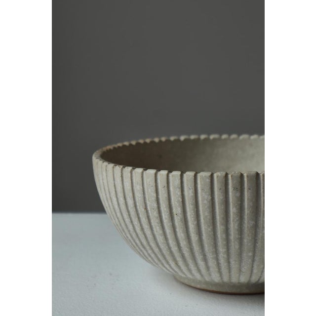 Large Art Deco Handmade Stoneware Bowl by Arne Bang, 1930s For Sale - Image 10 of 14