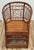 Chinoiserie Vintage Chinoiserie Brighton Pavilion Style Rattan Horseshoe Chair For Sale - Image 3 of 11