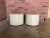 Pair of 1970s 70s Space Age Fiberglass Round Drum Side Tables Coffee Table a Pair For Sale - Image 9 of 11