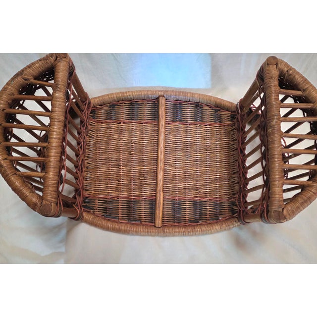1970s Vintage Boho-Chic Mid-Century Wicker and Rattan Bed Tray/Lap Desk For Sale - Image 5 of 8