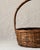 Vintage Handwoven Gathering Basket With Tall Handle For Sale - Image 4 of 6