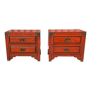 1970s Vintage Chinoiserie Nightstands - a Pair For Sale