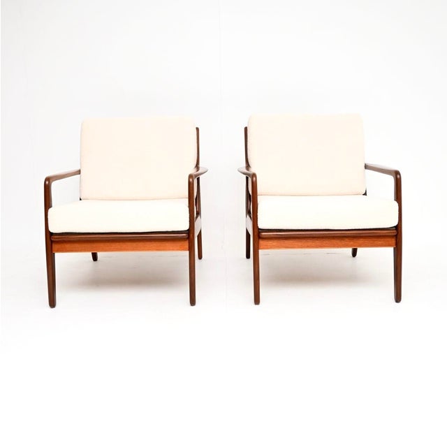 1960s Vintage Danish Armchairs and Stool by Arne Vodder for Vamø, 1960s, Set of 3 For Sale - Image 5 of 15