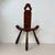 Spanish Brutalist Hand Carved Oak Tripod Chair, 1970s For Sale - Image 11 of 18