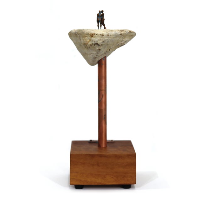 Wood Secret 003 - Mixed Media Stone Sculpture Original Contemporary Abstract Figurative Sculpture by Kevin Perrault For Sale - Image 7 of 10