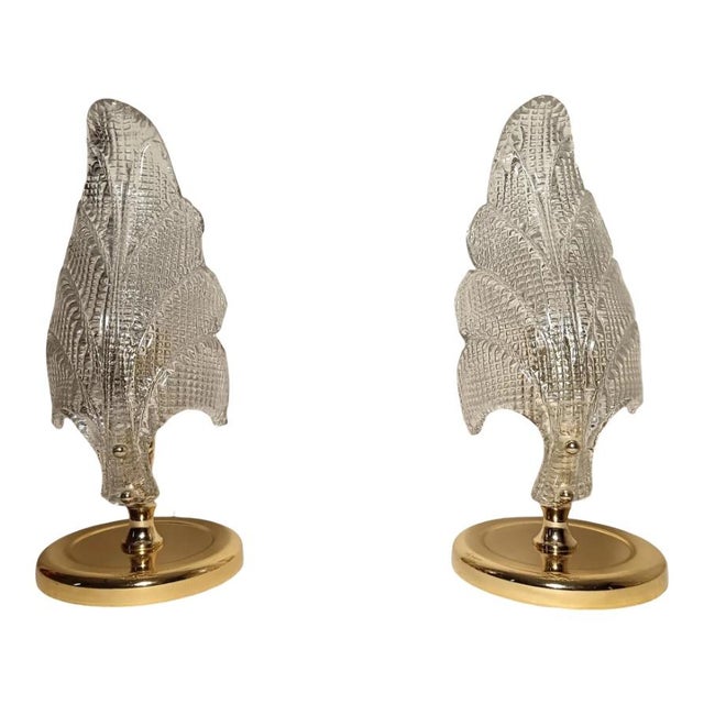 Brass Lamps in Murano Glass from Barovier, Set of 2 For Sale - Image 9 of 9