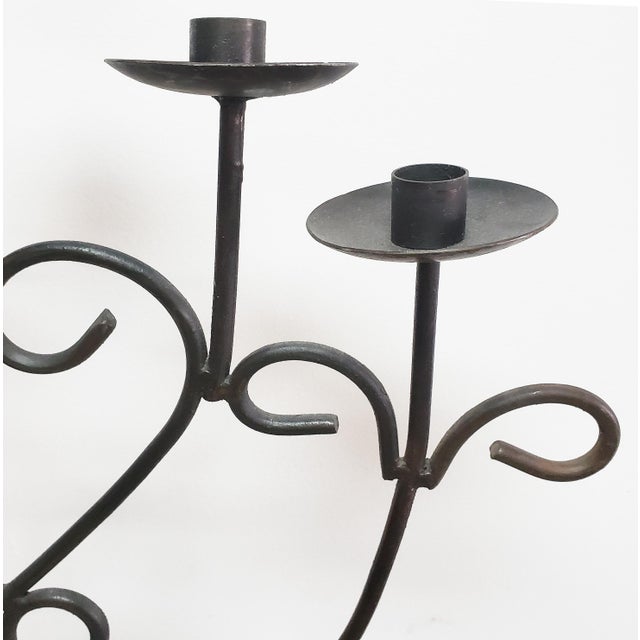 Tall Vintage Wrought Iron Floor Candelabra Candle Stand Chairish