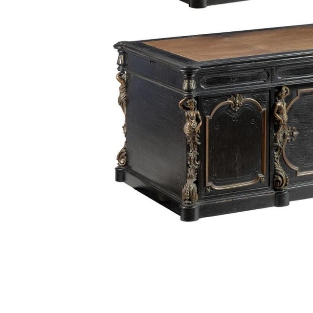 Antique Napoleon III Secretaire in Oak, 1800s For Sale - Image 3 of 6