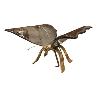 Vintage Italian Butterfly Wall Light, 1970s For Sale
