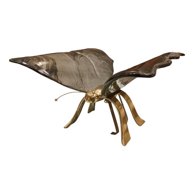 Vintage Italian Butterfly Wall Light, 1970s For Sale