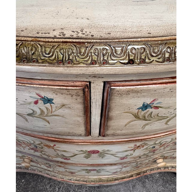 Cream Drexel Heritage Venetian Style Four Drawer Commodes - Pair For Sale - Image 8 of 12