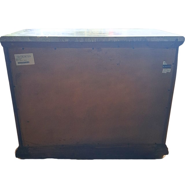 1990s Bernhardt Bach Traditional Serpentine Three-Drawer Bachelor’s Chest With Marble Top For Sale - Image 10 of 12