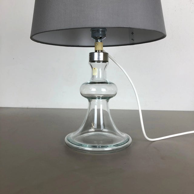Holmegaard Danish Modern Drop Clear Glass Table Light Base from Holmegaard, 1960s For Sale - Image 4 of 16