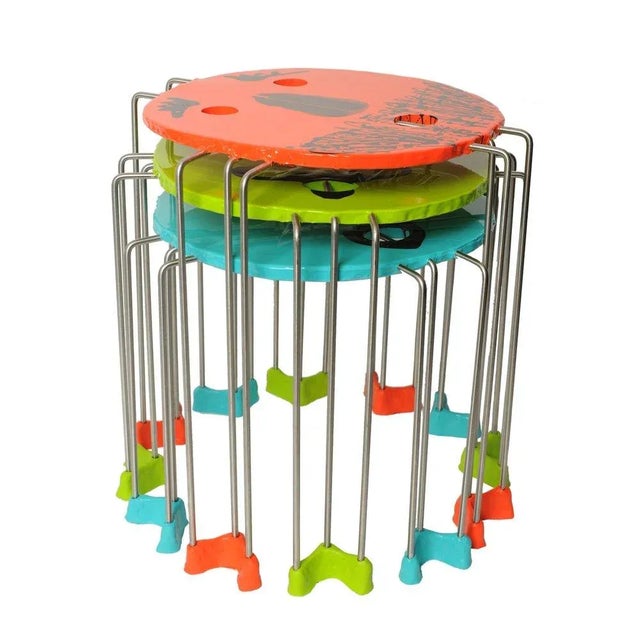 Contemporary High Matt Orange Triple Play Coffee Table by Gaetano Pesce for Fish Design For Sale - Image 3 of 5