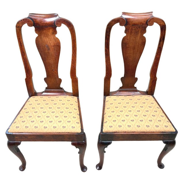 Antique Queen Anne Walnut Dining Chairs, 1710, Set of 6 For Sale - Image 14 of 18