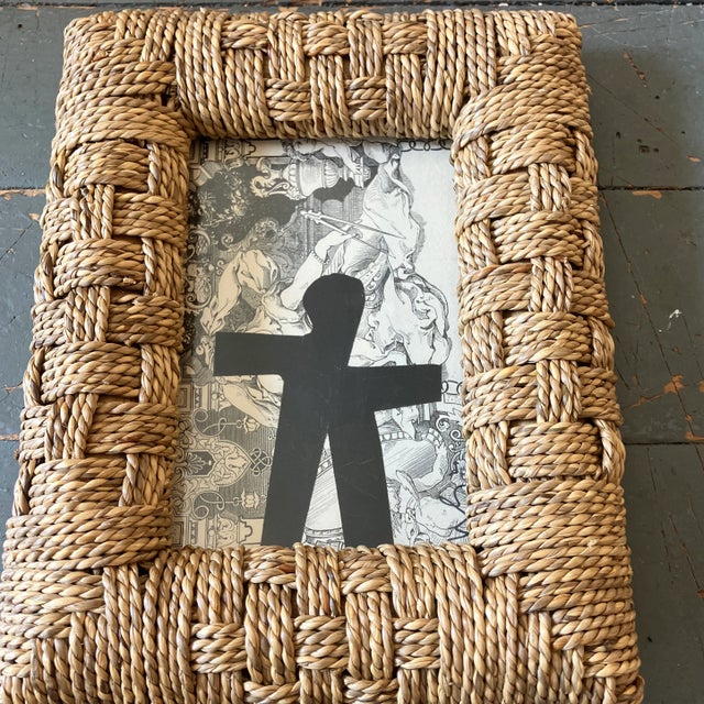 Original collage done with vintage papers signed bottom right 4 x 6 overall size with vintage frame is 7 x 9 meant to...