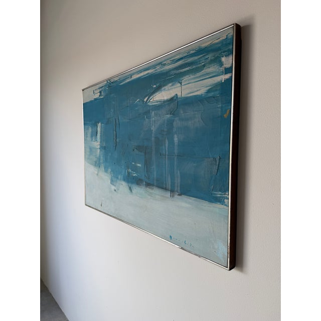 1960s 1960s Mid-Century Modern Expressionist Abstract Acrylic on Canvas Painting, Framed For Sale - Image 5 of 16