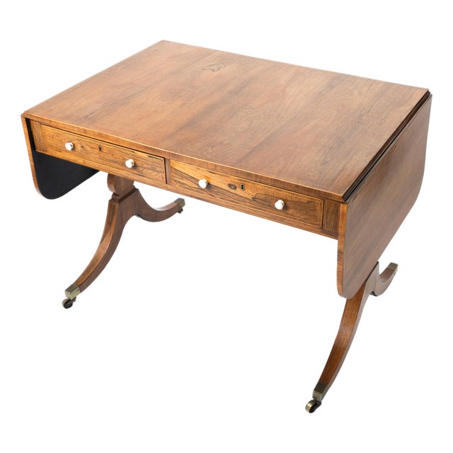 English Georgian Brazilian Rosewood Sofa Table, C. 1800 For Sale