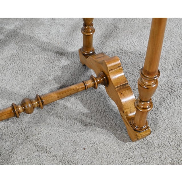 Brown Small Louis Philippe Chiffonnière Table in Amboine and Cherrywood, Late 19th Century For Sale - Image 8 of 17