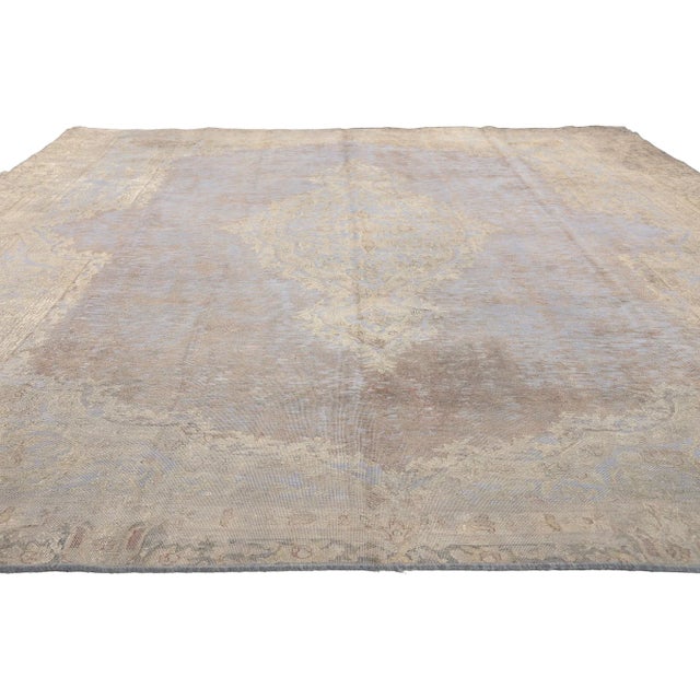 French Mid 20th Century Vintage French Industrial Rug - 08'07 X 12'00. For Sale - Image 3 of 9