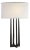 Ian K. Fowler by Visual Comfort Signature Scala Hand-Forged Table Lamp in Aged Iron with Linen Shade For Sale