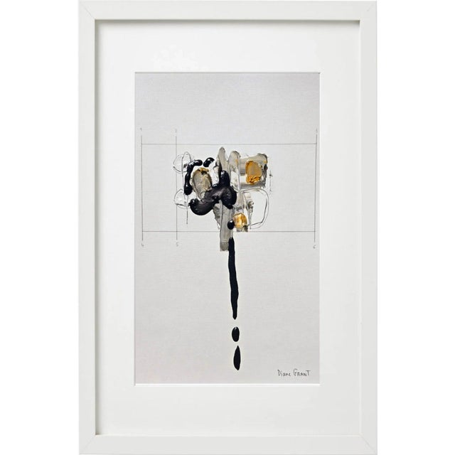 Set of 6 - One-of-a-Kind Organic Modern Framed Botanic Floral Oil Paintings by Diane Grant - Secession Style / Herbarium / Floral / Earth Tones For Sale - Image 4 of 7