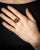 1990s Citrine Ring With Blue Enamel in 18k Gold, Size 6.25 For Sale - Image 5 of 5