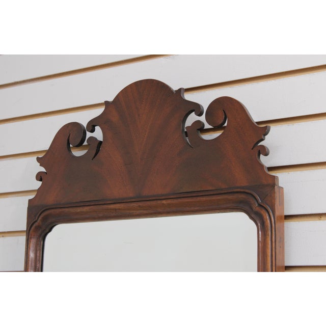Chippendale Chippendale Style Mahogany Tall Wall Mirror For Sale - Image 3 of 13