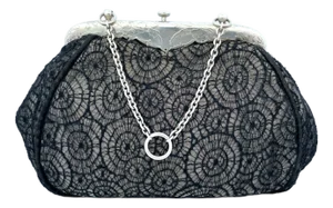 Tiffany & Co. Antique Floral Engraved Frame With Chain Handle Purse-1900s