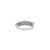 Metal 1.14 Carat Blue Sapphire & Diamond Half Eternity Wedding Band Ring Size 6.5 in 18k White Gold For Sale - Image 7 of 13