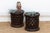 Wood Set of 2, Bamileke Carved Geometric Lattice End Tables For Sale - Image 7 of 7