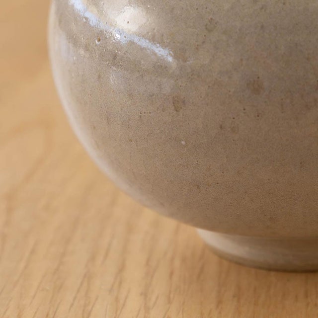 Ceramic 1960s French Stoneware Ceramic Globe Vase For Sale - Image 7 of 11