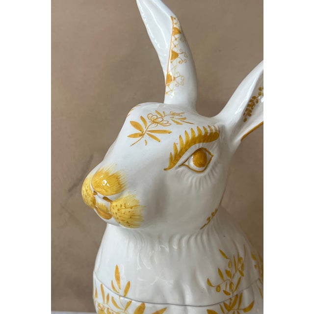 Italian Ceramic Bunny Rabbit Cookie Jar For Sale - Image 9 of 15