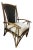 Vintage American Bamboo Armchair With Silk Feathers Pillow For Sale