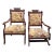 Vintage Armchairs Livingroom Armchairs Victorian Vintage King and Queen Early 20th Century Pair of Armchairs For Sale