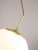 Goldenrod Mid-Century Modern Italian Opaline Glass and Brass Pendant Lamp For Sale - Image 8 of 16