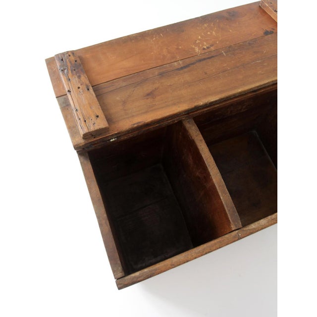 Antique Primitive Wood Storage Chest For Sale - Image 17 of 18