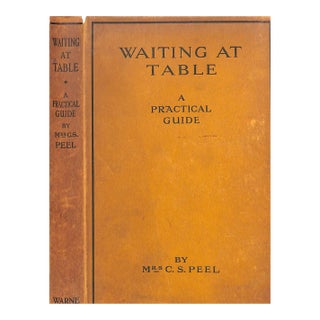 "Waiting a Table: A Practical Guide" 1929 Peel, Mrs c.s. For Sale