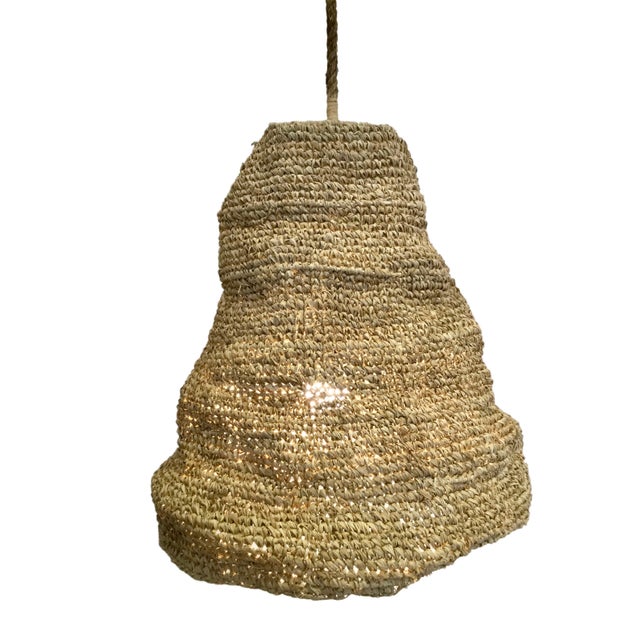 Hanging Woven Basket Pendant Light Chairish