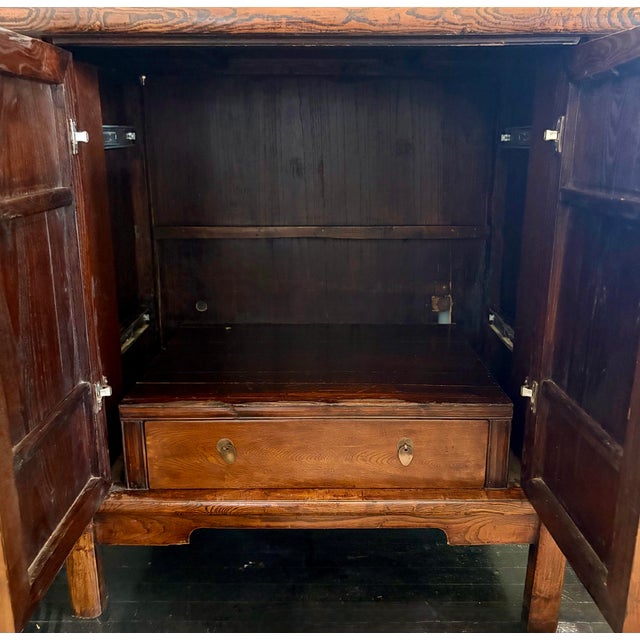 Late 19th Century Large Chinese Qing “Wedding Cabinet” - Late 19th Century Elmwood For Sale - Image 5 of 6