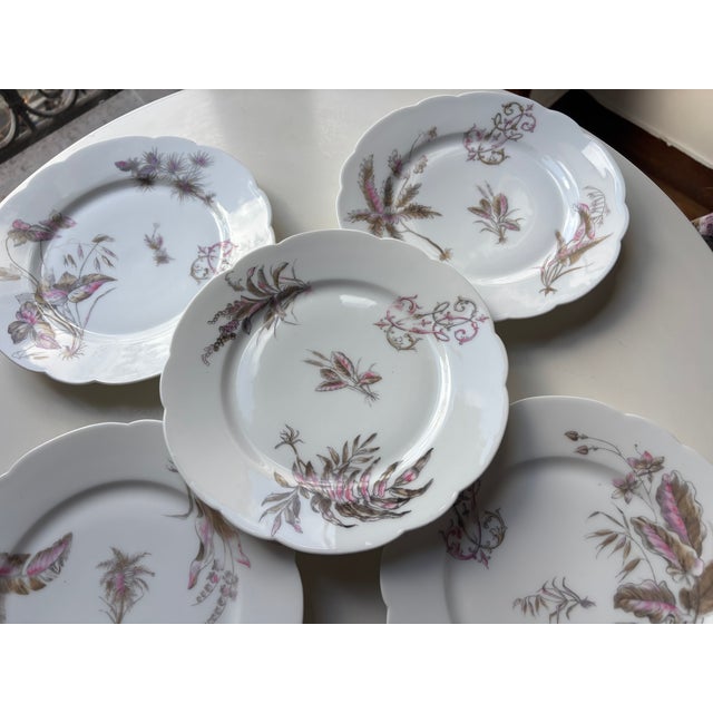 French Plates from Ernie Fils & Patoueille, Set of 5 For Sale - Image 3 of 18