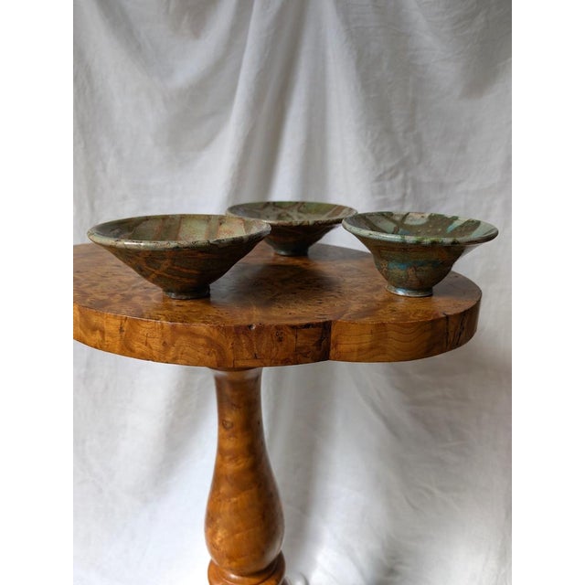 Mid-Century Modern Vintage Modernist Abstract Hand-Thrown Ceramic Bowls, 1990s, Set of 3 For Sale - Image 3 of 13