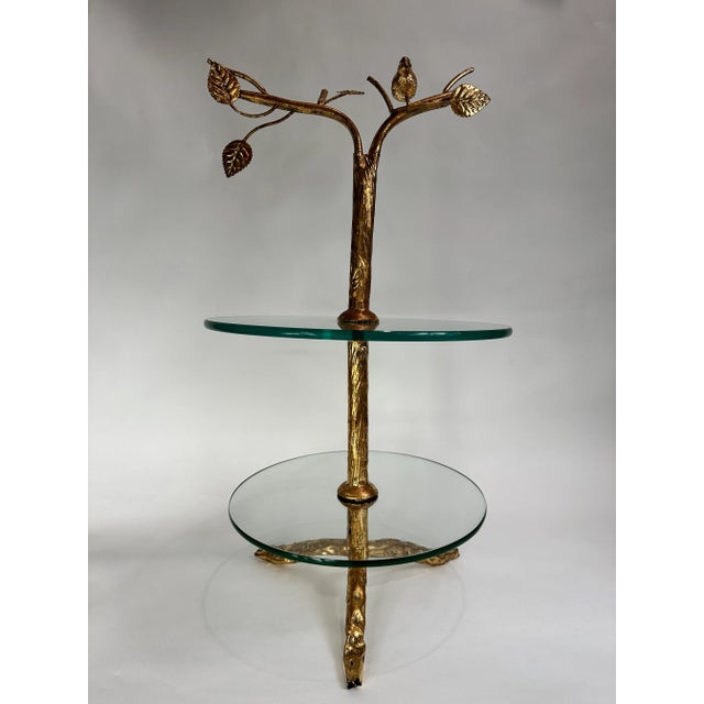 Mid 20th Century Gilt and Glass Stand / Table in the Style of Diego Giacometti For Sale - Image 10 of 10