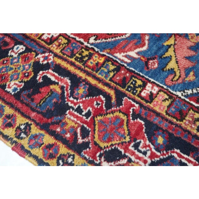 Red Antique Heriz Rug 6'8'' x 9'4'' For Sale - Image 8 of 11