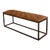 Modern Tufted Leather Bench For Sale