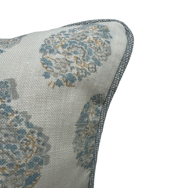 Pair of Elizabeth Eakins Kendli Block Print Pillows For Sale - Image 4 of 4