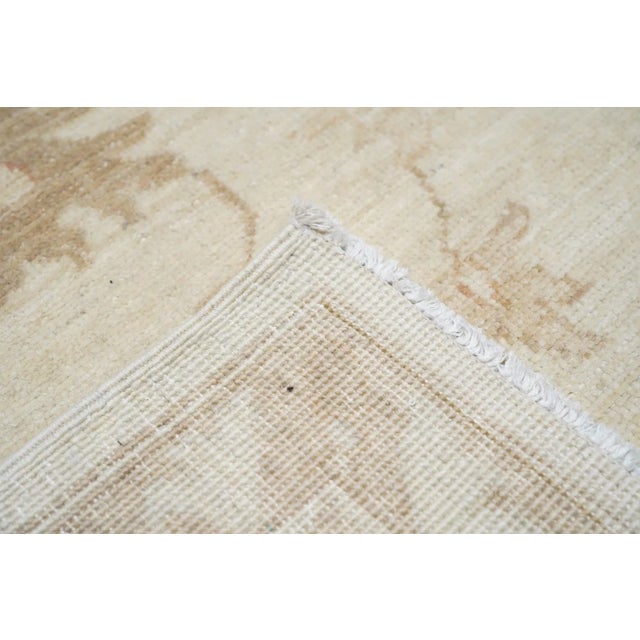 Cream Contemporary Peshawar Rug 11'2'' x 12'7'' For Sale - Image 8 of 11