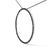 .925 Sterling Silver 5.0 Cttw Black Diamond Open Hoop Circle 18" Pendant Necklace (Black Color, I2-I3 Clarity) For Sale - Image 4 of 5
