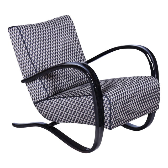 Art Deco Armchair in Beech attributed to J. Halabala for Up Zavody, Czech, 1930s For Sale