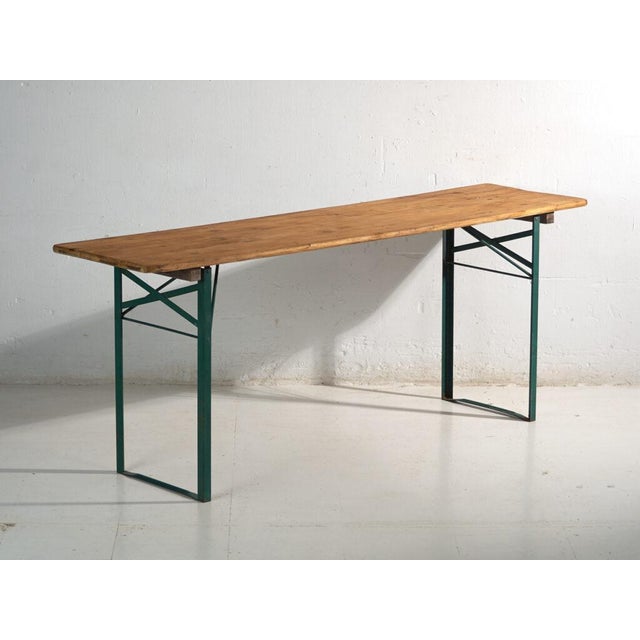 Antique Beer Garden Table and Benches, Germany, 1960, Set of 3 For Sale - Image 6 of 9